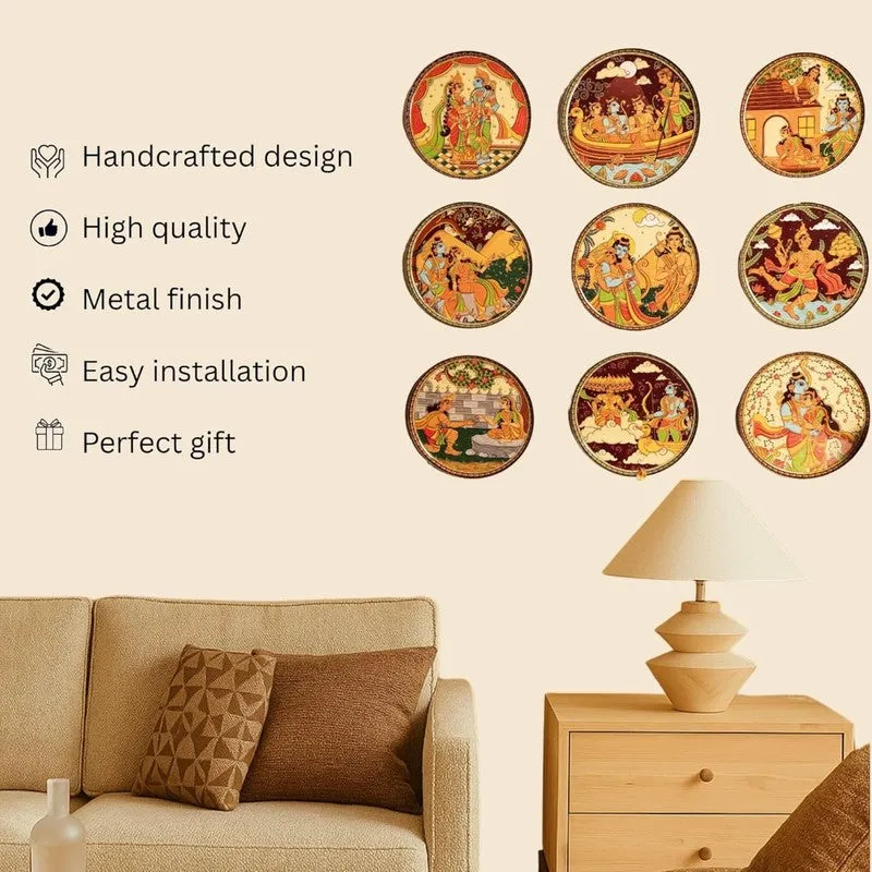 Pattachitra Ramayana Wall Plate - Set Of Nine media 5