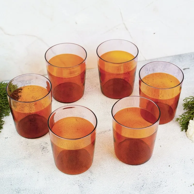 Terracotta Charm Tumbler Glasses(310 mL Each) - Set Of Six media 1