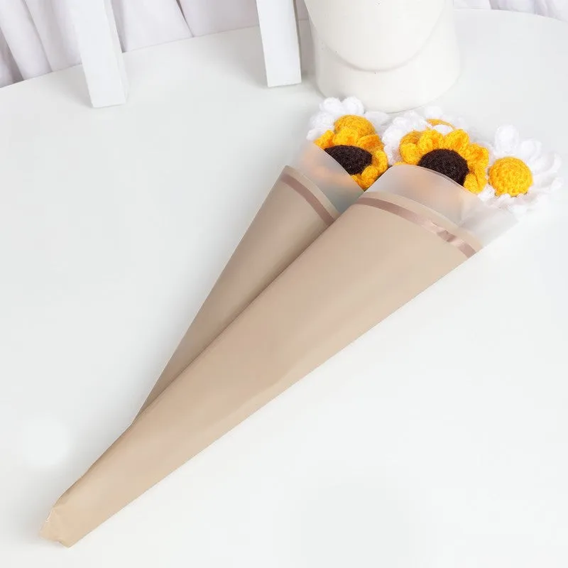 Crochet Handmade Tulip Bouquet (Yellow,White) - Set Of Six media 4