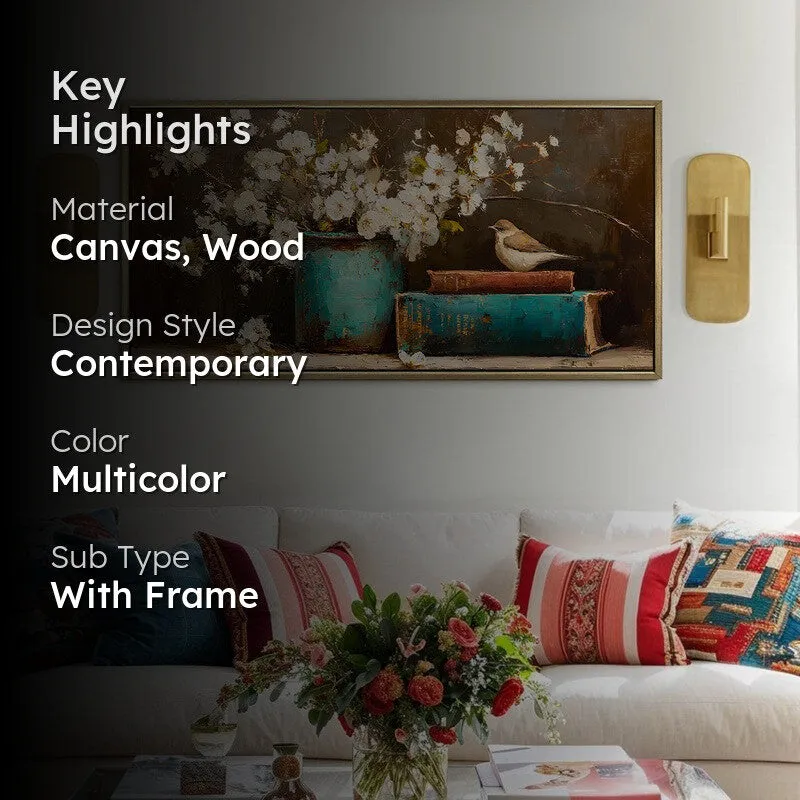 Patina Canvas Wall Painting With Frame media 2