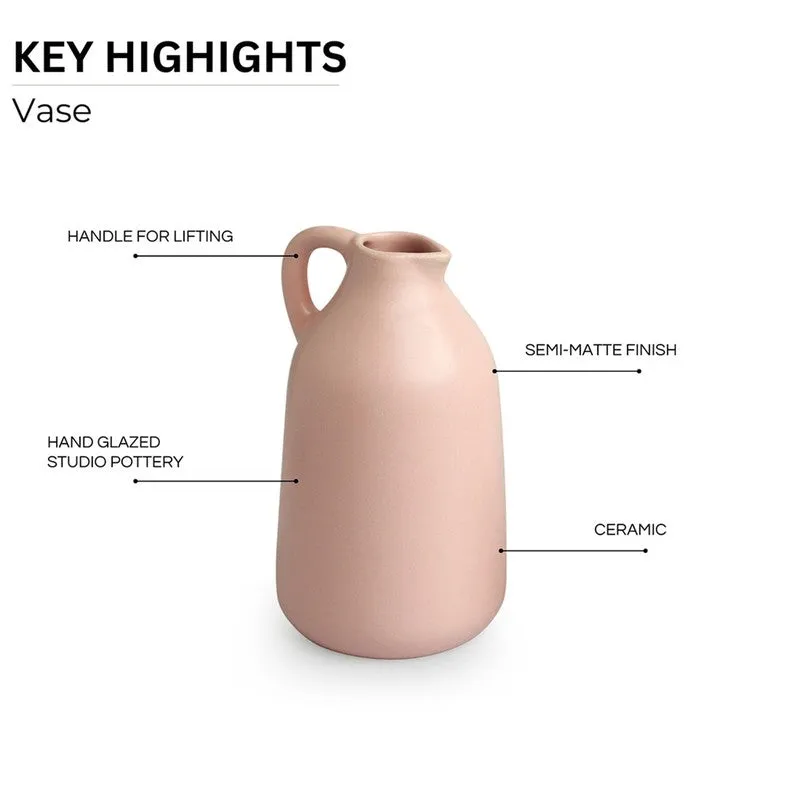 Seren Ceramic Vase - Pink media 4