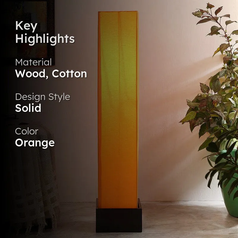 Axiya Wooden Tower Floor Lamp - Yellow media 2