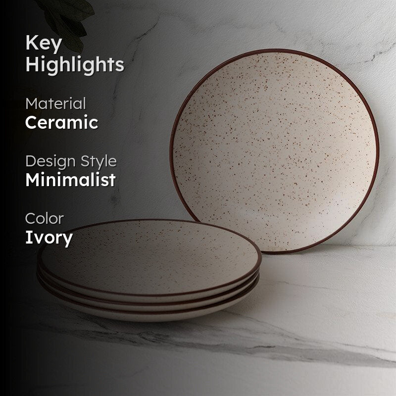 Kestha Quarter Plate (Beige) - Set Of Four media 2