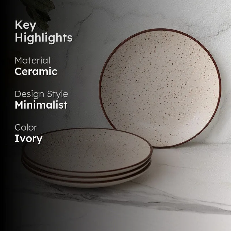 Kestha Quarter Plate (Beige) - Set Of Four media 2
