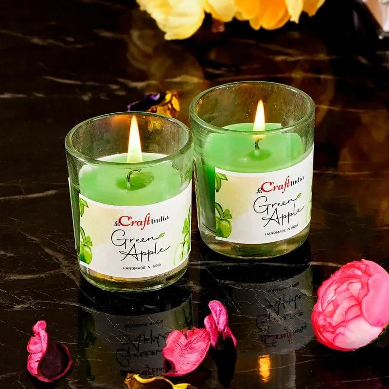 Seema Green Apple Scented Candle - Set Of Two media 2