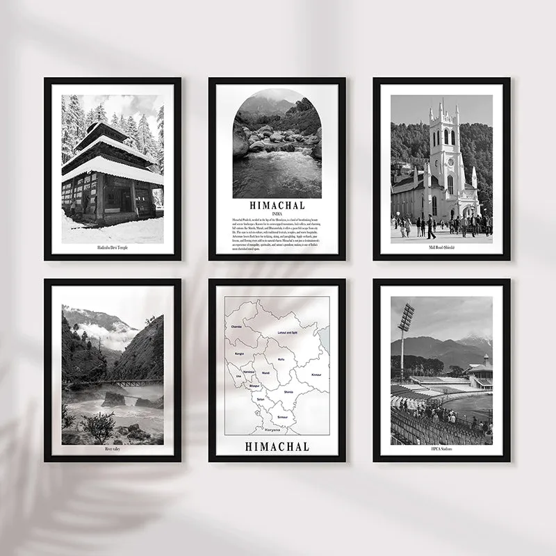 Monochrome Monuments IV Wall Art With Frame - Set Of Six media 6