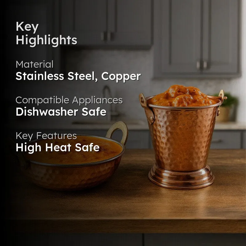 Searon Stainless Steel Kadai with Balti - Two Piece Set media 2