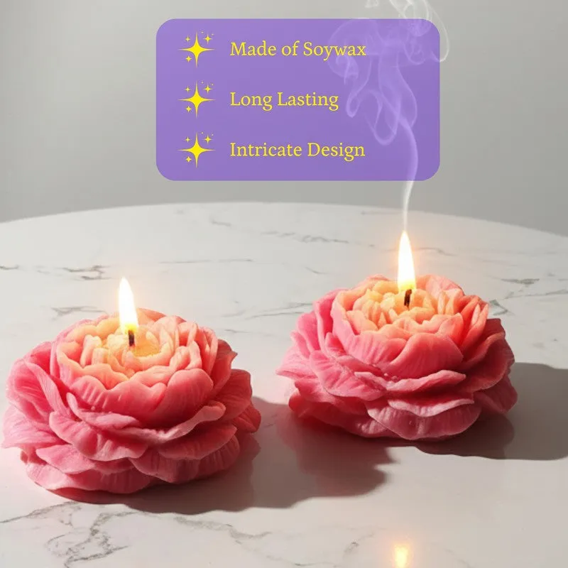 Crimson Bloom Soy Wax Candle - Set Of Two media 4