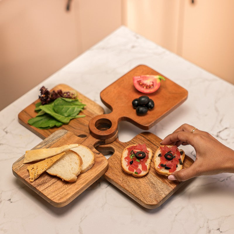 UrbanTable Wood Platter - Set of Four