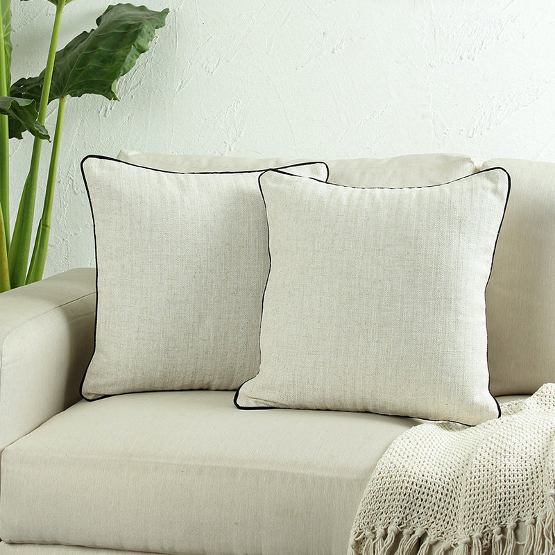 Nautical Luxe Woven Cotton Cushion Cover - Set Of Two