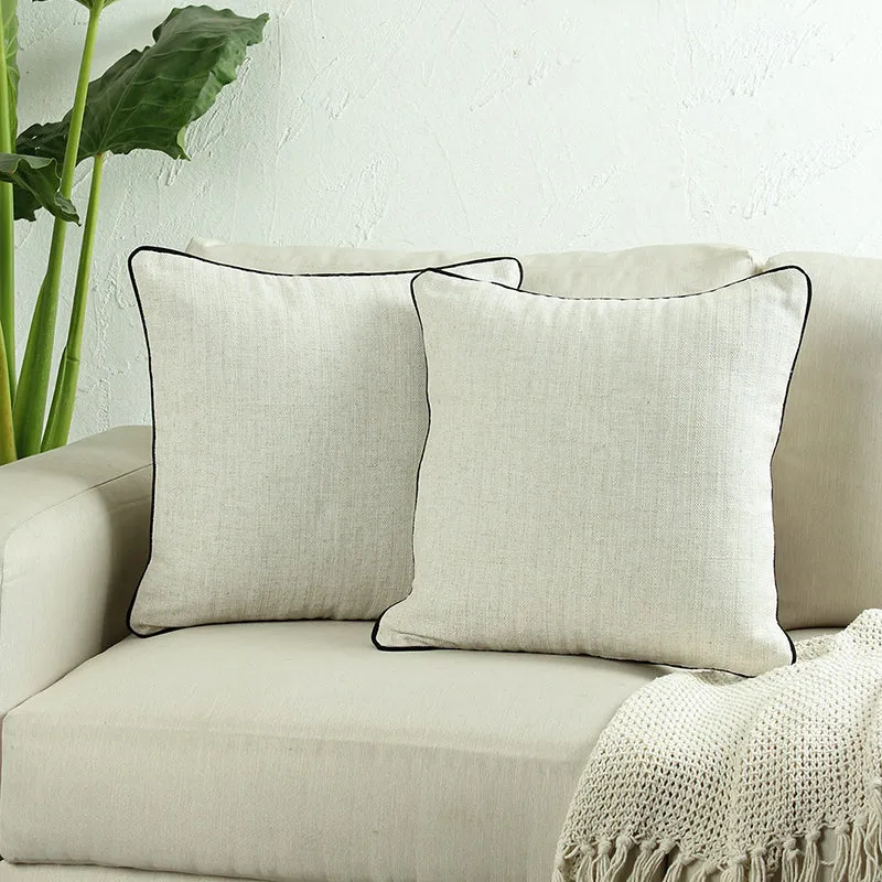 Nautical Luxe Woven Cotton Cushion Cover - Set Of Two media 1