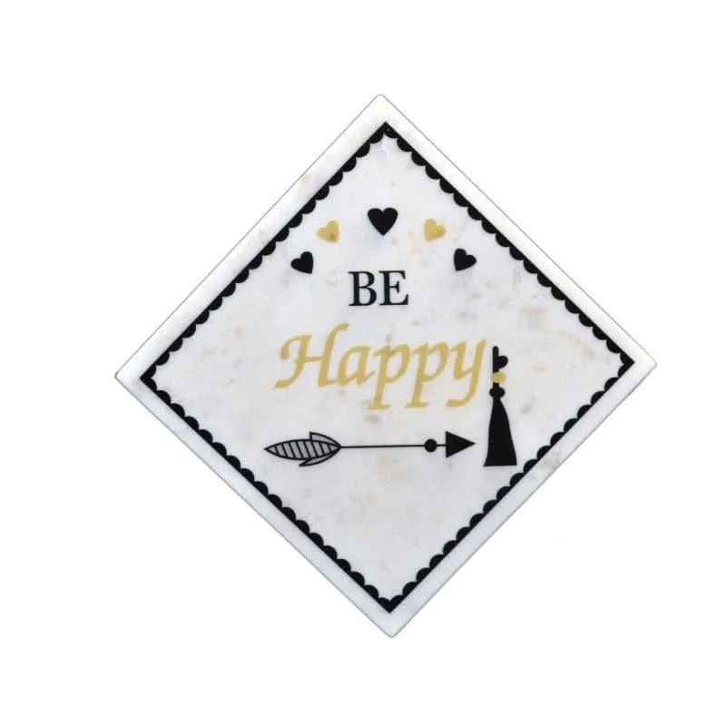 Happy Be Happy Printed Marble Wall Accent media 3