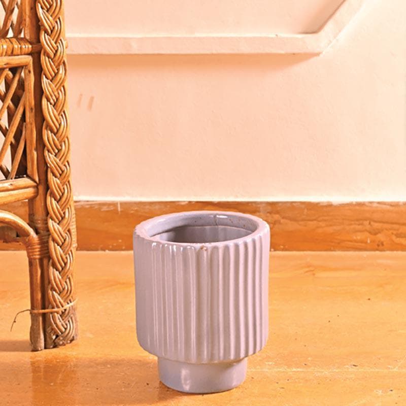 Ugaoo Dark Affinity Gray Ceramic Pot- Small media 5