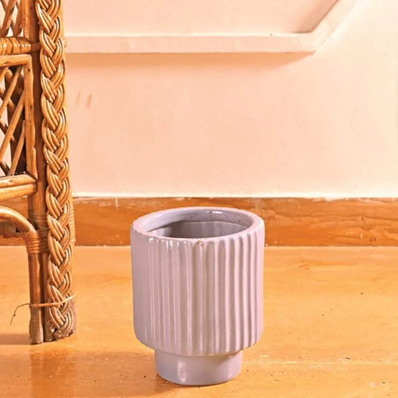 Ugaoo Dark Affinity Gray Ceramic Pot- Small media 5
