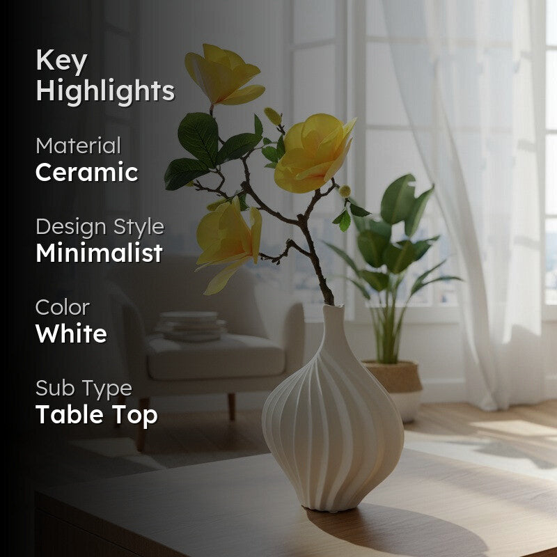 Ethereal Curve Ceremic Vase media 2