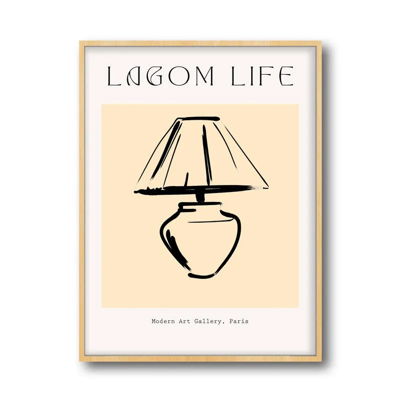 Restful Glow Canvas Wall Painting With Brown Frame media 3