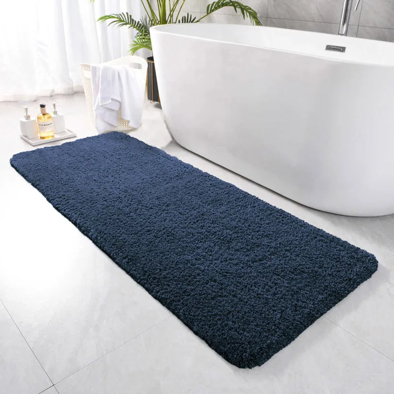 Nuo Luxe Micro Fiber Runner Rug - Navy Blue media 1