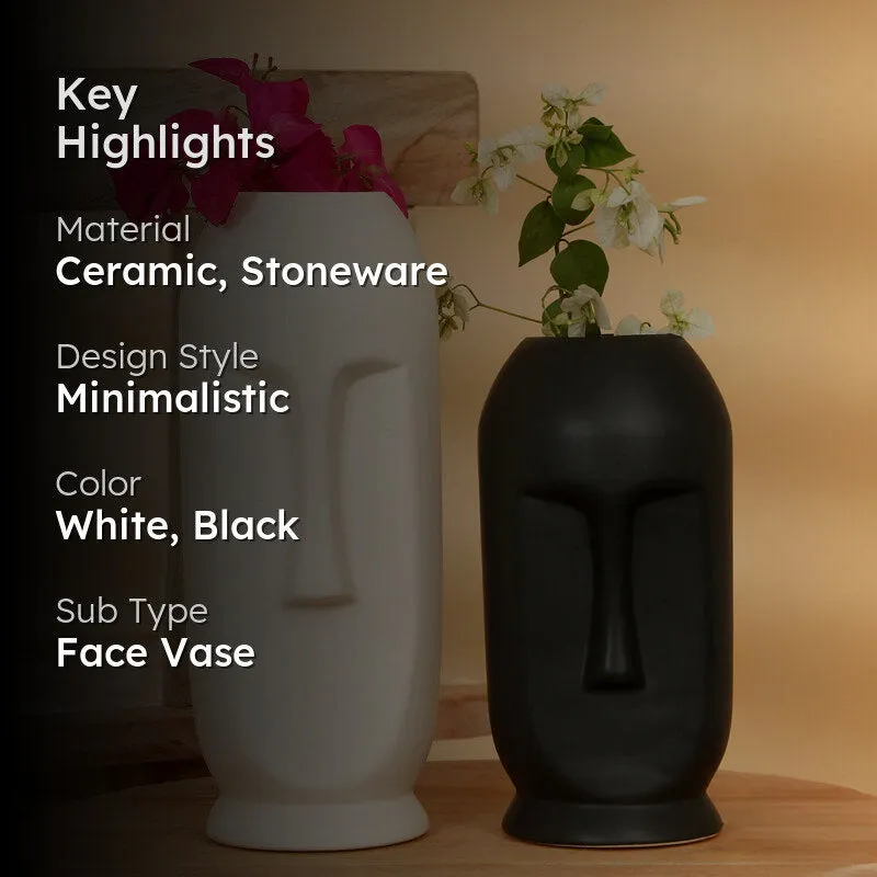 Black and white face vases with key highlights text overlay