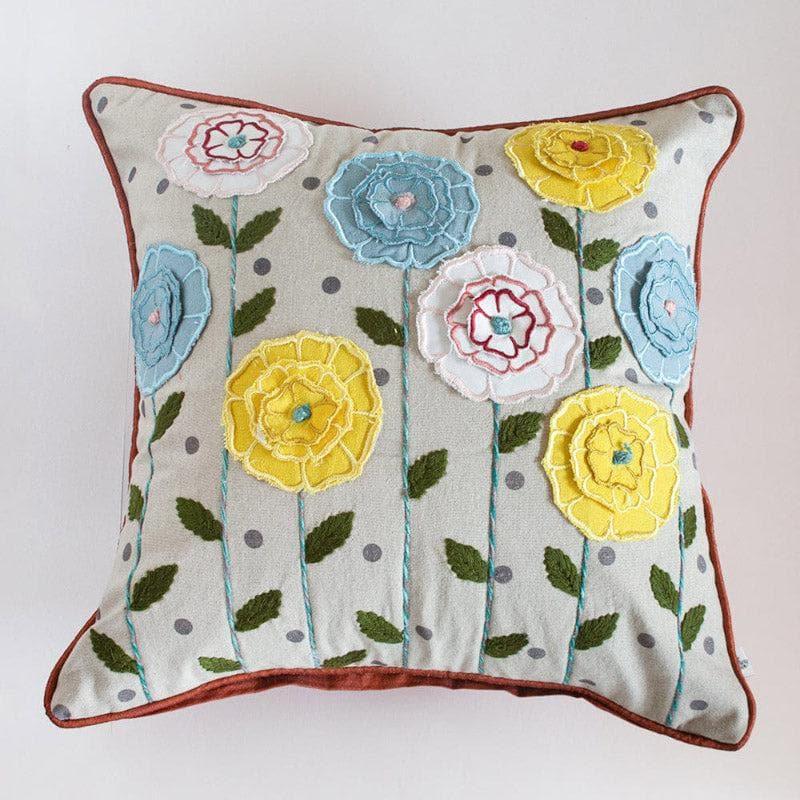 Chrysanthemum Embroidered Cushion Cover media 2