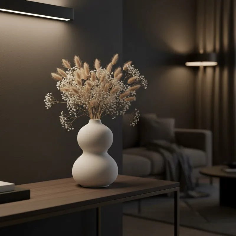 Soft Pebble Stacked Ceramic Vase media 7