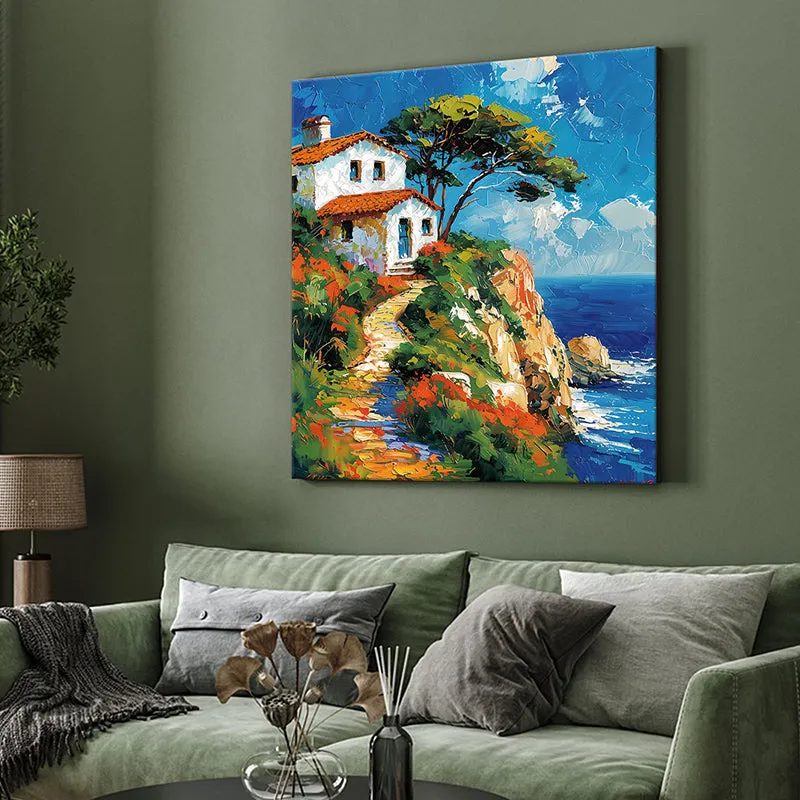 Coastal Beachhouse Poly Canvas Wall Painting media 4