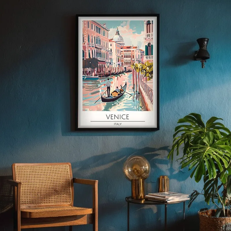 Vintage Venice Framed Canvas Wall Painting media 4