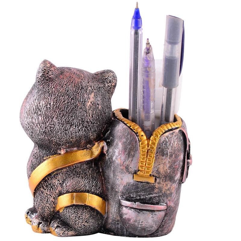 Meow & Mark Painted Polyresin Pen Stand - Copper media 5