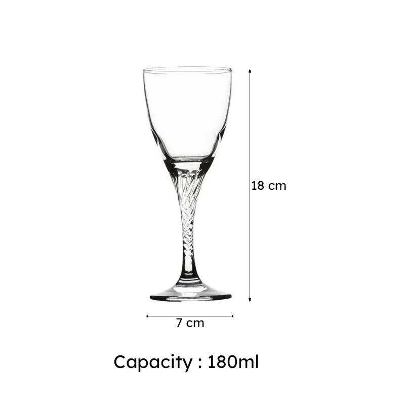 Pasabahce Twix White Wine Glasses (180 ml Each) - Set Of Six media 8