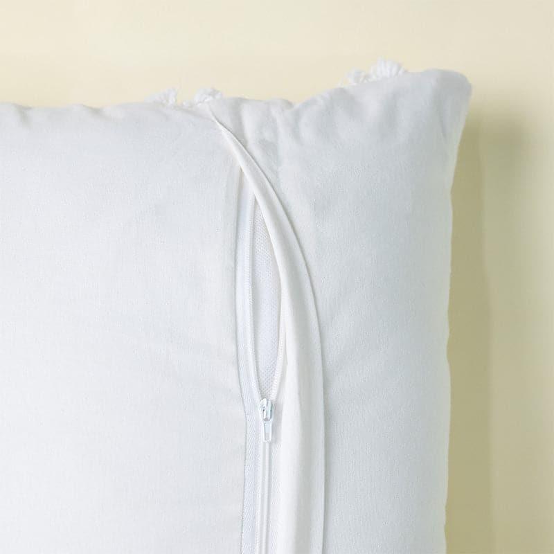 Pristine White Tufted Cushion Cover - Set Of Two media 5
