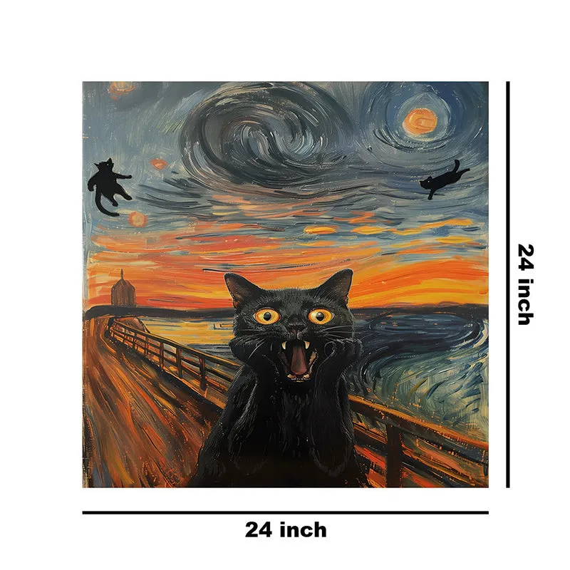 Screaming Cat Wall Painting media 8