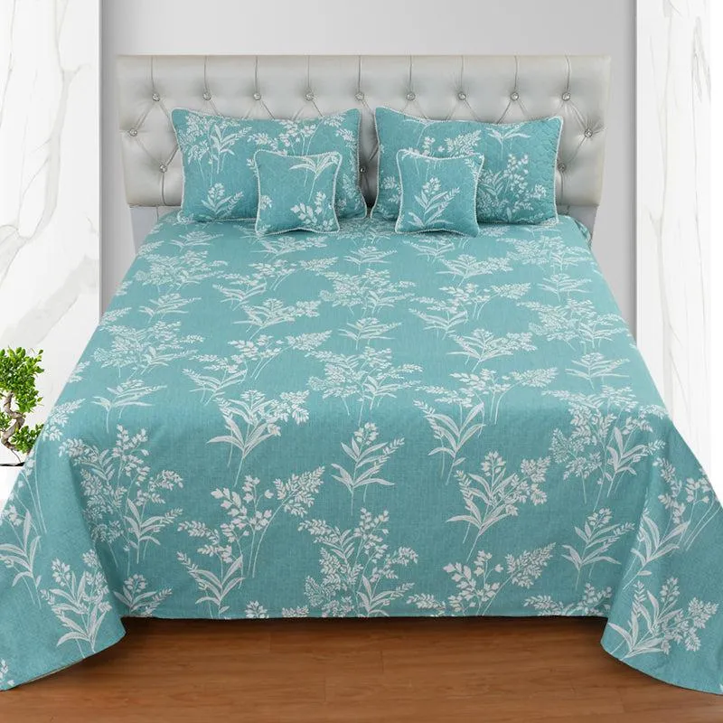 Winter's Grass Floral Cotton Bedding Set - Five Piece Set media 3