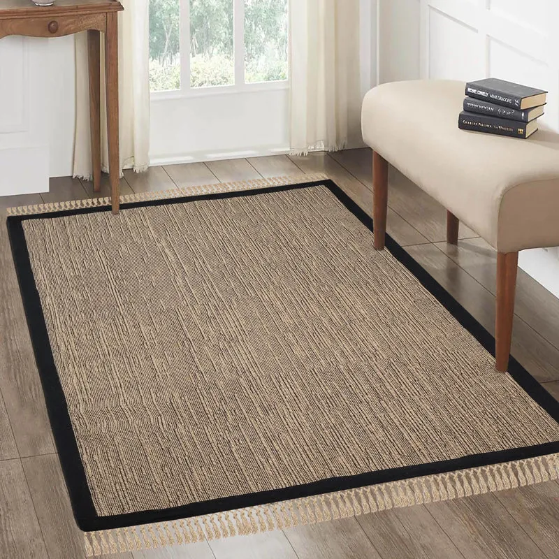 Saral Home Jutify Anti-Slip Jute Cotton Area Rug with Fringe media 3