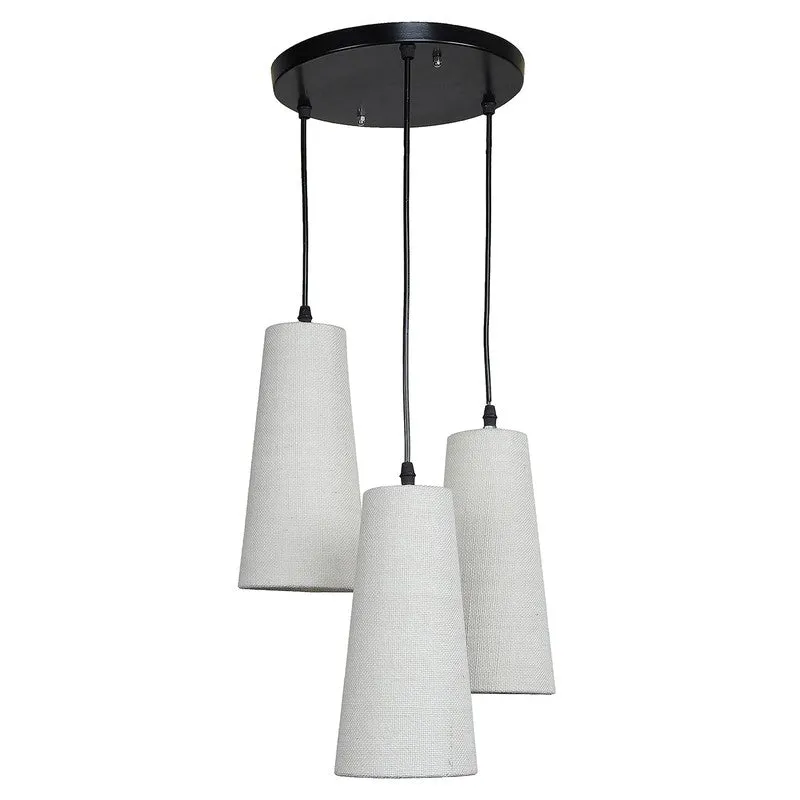 Nordic Neutral Triple Metal Ceiling Lamp - White media 4