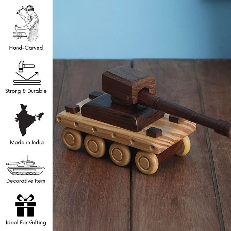 Timber Canon Sheesham Wood Showpiece media 5