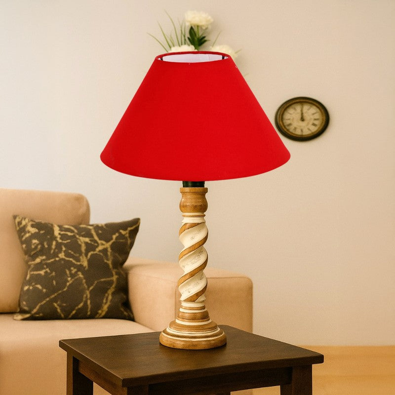 Modera Elno Wooden Table Lamp - Red media 4