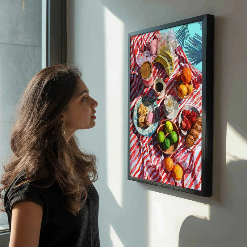 Berry Brunchscape Canvas Wall Painting - Black Frame media 5