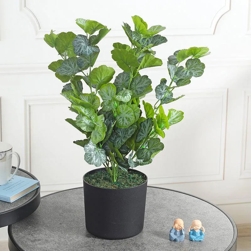 Whispering Green Artificial Plant With Black Plastic Pot media 2