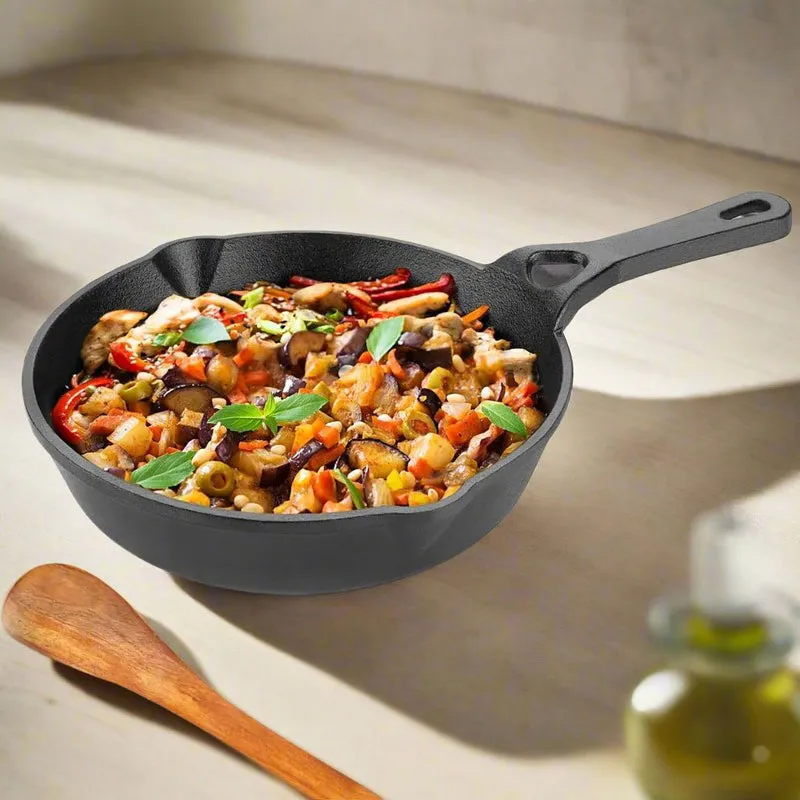 SizzleBloom Cast Iron Frying Pan - 1000 mL media 5