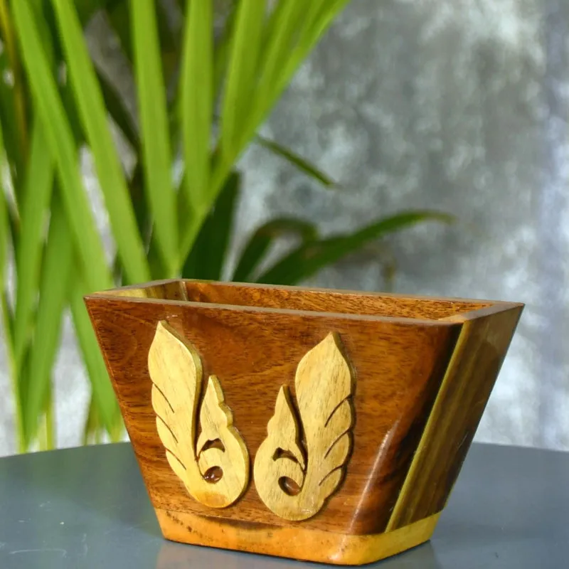 Quill Haven Wood Stationery Holder media 1