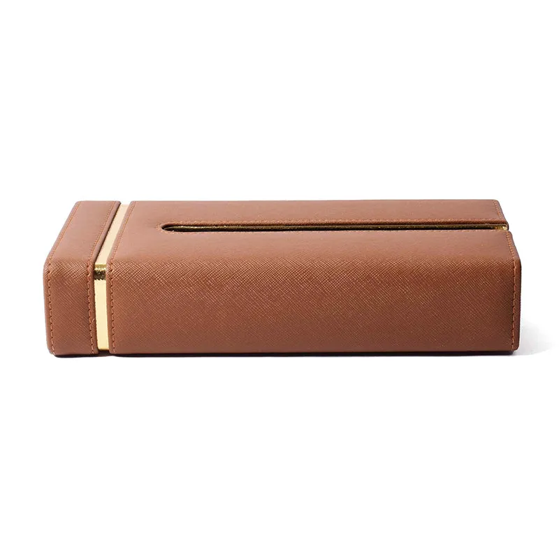 Ceastra Nuo Faux Leather Tissue Holder - Brown media 8