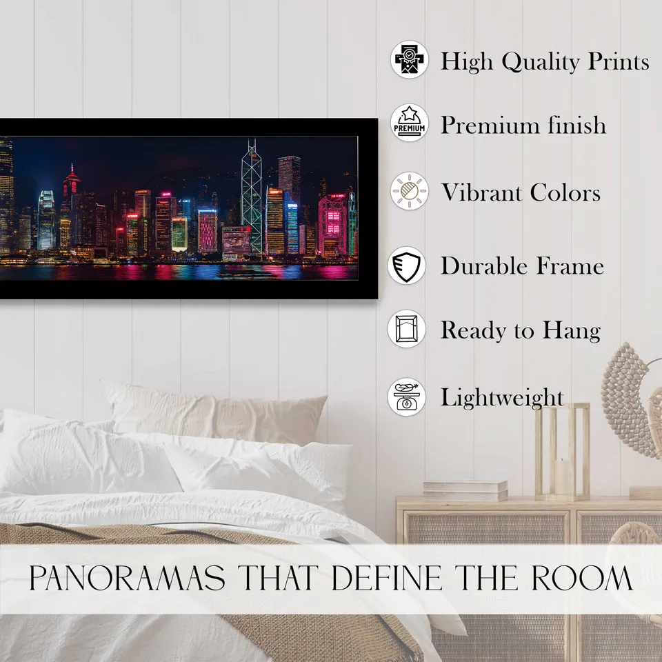 Luminor Night City Wall Art With Frame media 3