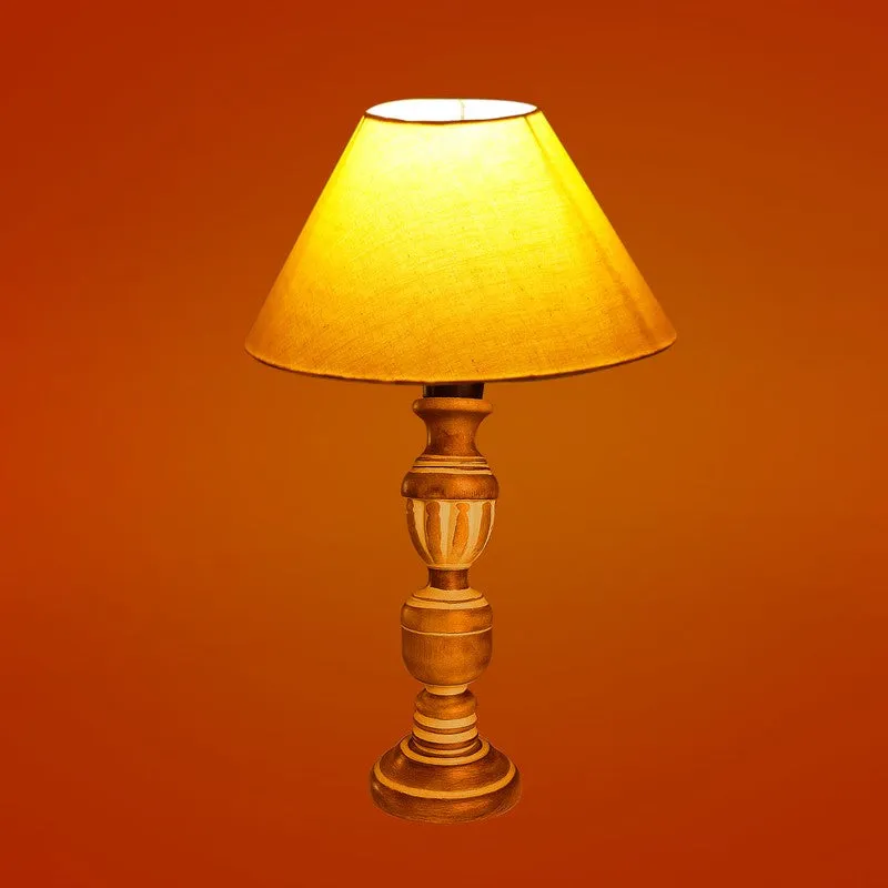 Zenrae Dusk Wooden Table Lamp - Yellow media 7