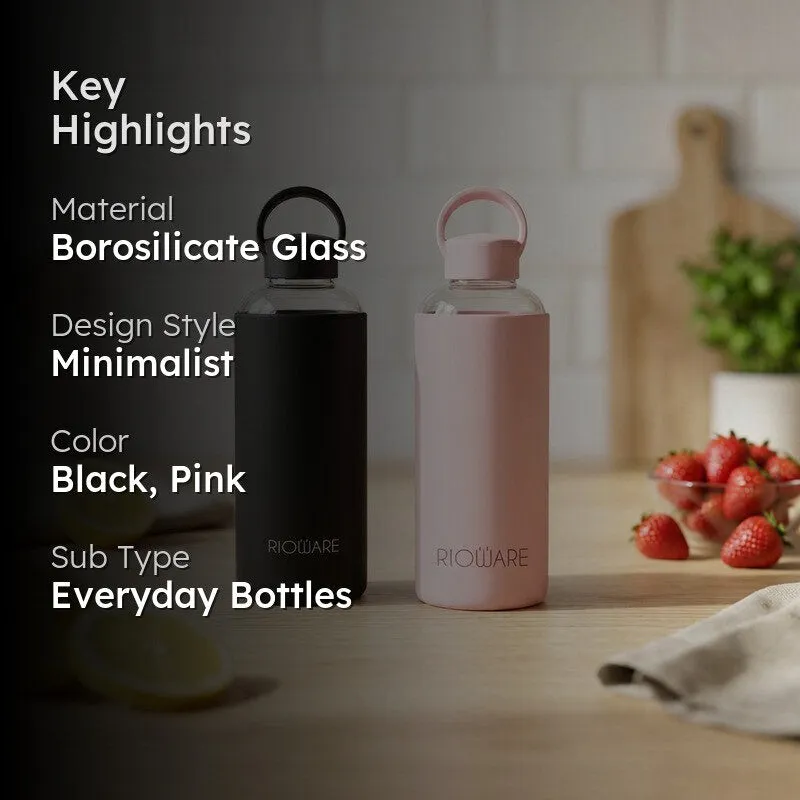 Rioware UrbanSip Minimal Bottle (Black, Pink, 750 mL Each) - Set Of Two media 2