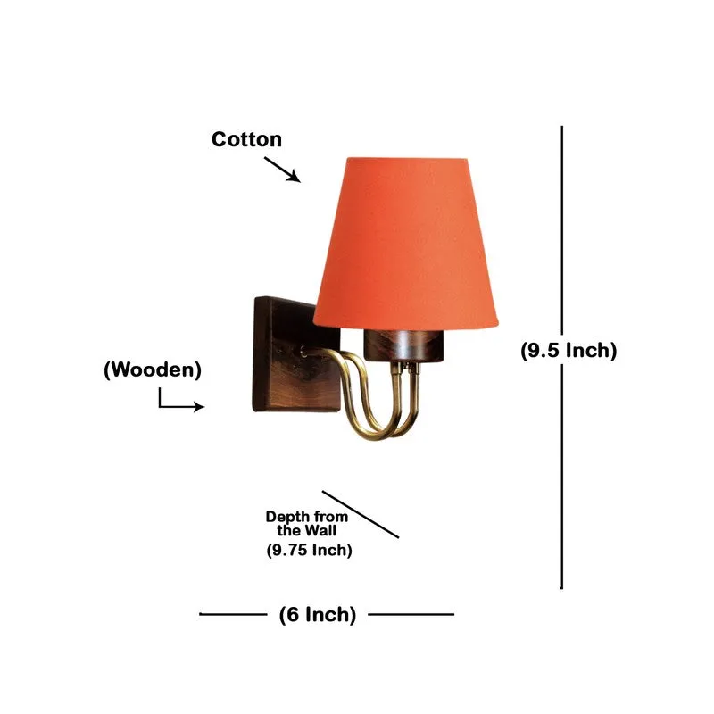 Gilded Arch Decorative Cotton Wall Lamp - Orange media 7