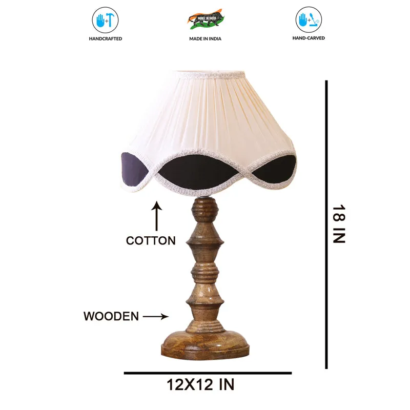 Valencia Timber Wooden Table Lamp - White,Brown media 7