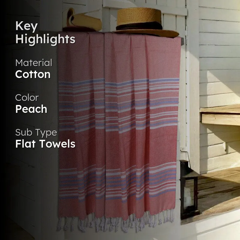 Jadore Bath Towel (Peach) - Set Of Two media 2