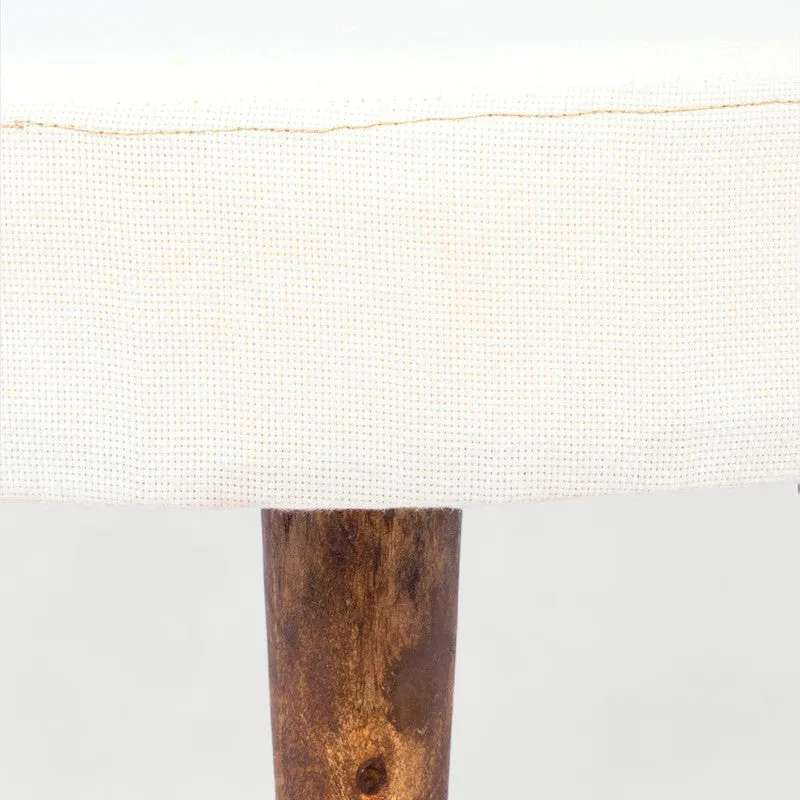 Oxaro Sheesham Wooden Stools (White) - Set Of Two media 6