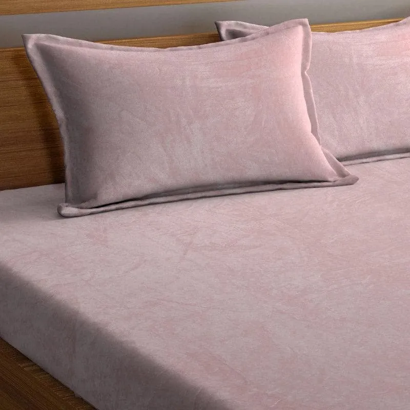Pristine Charm Warm Wool Bedsheet (Pink) - 150 GSM media 4