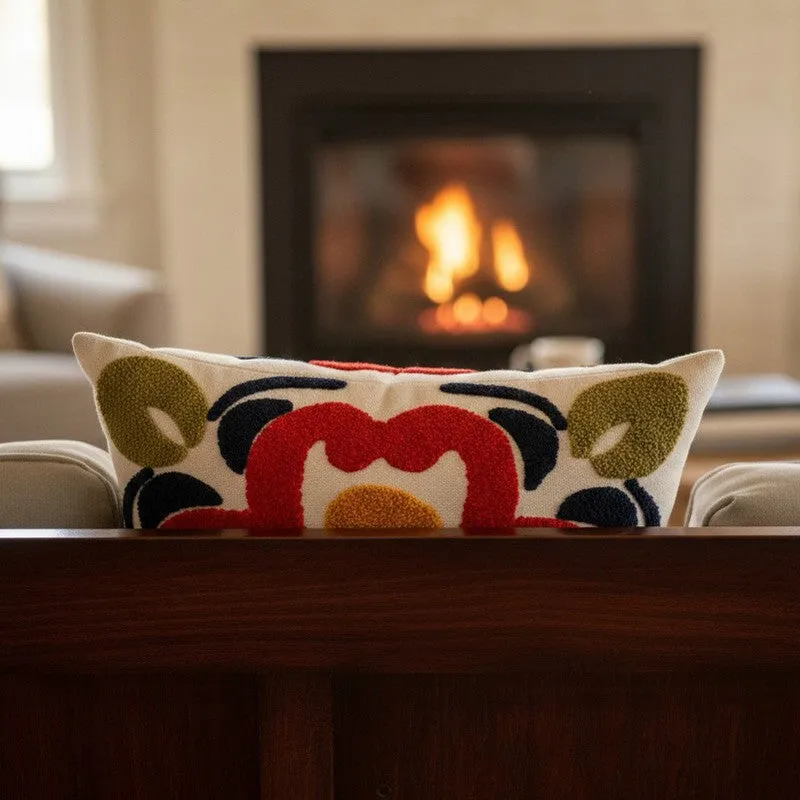 Tufted Flora Cotton Cushion Cover media 5