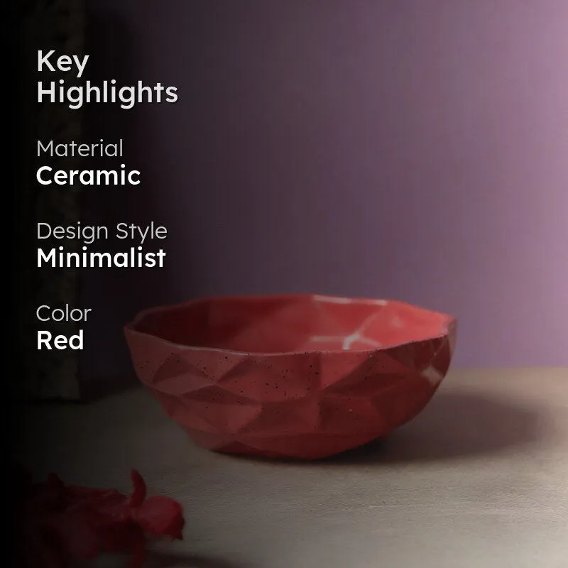 Noemi Ceramic Snack Bowl (Red) - 300 mL media 2
